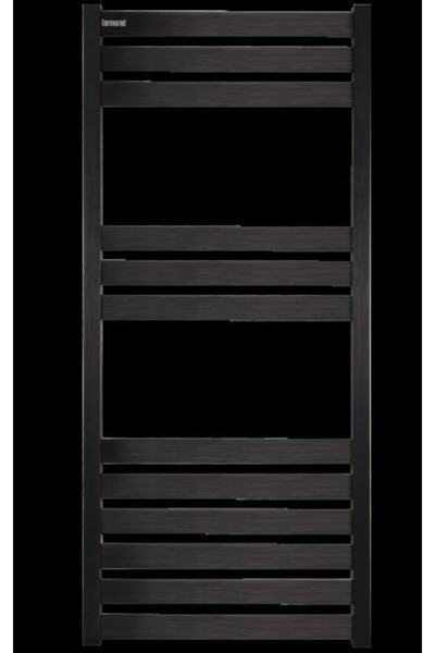 ULUMAK Siyah Mat Alüminyum Havlupan 50*1100 Cm Termorad Petsa Slim