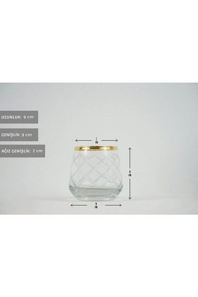 Panayır Home Mini Coffee Glass with Gold Striped Cut Polo Decoration (Set of 6, 115 Cc)