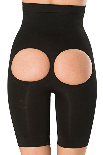 Formactive Corset negru pentru femei cu talie înaltă deschisă push-up 1015
