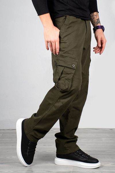 DeepSEA Ανδρικό παντελόνι Cargo Khaki Wide Cut - 73