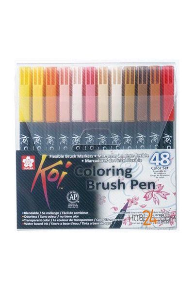 Sakura 48-Piece Koi Color Brush Tip Pen Set