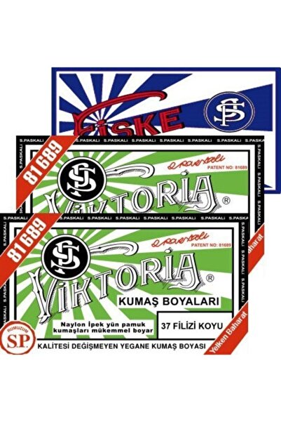 Viktoria Filizi Koyu 2 Paket +Fiske Sabitleme 1 Paket Kumaş Boyası