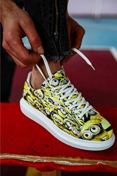 İmerShoes Digital Printing Men's Sneaker Sports Shoes 4 Cm High Sole