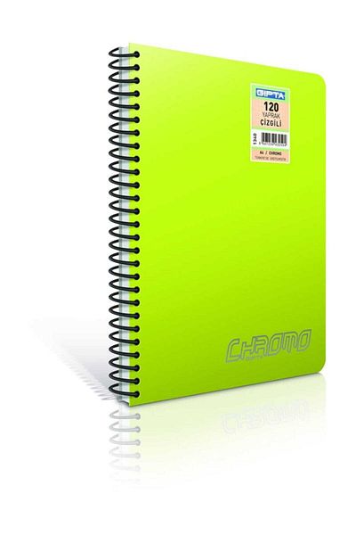 Gıpta 80 Sheets A6 Chromo Spiral Plastic Cover Lined Notebook 1351