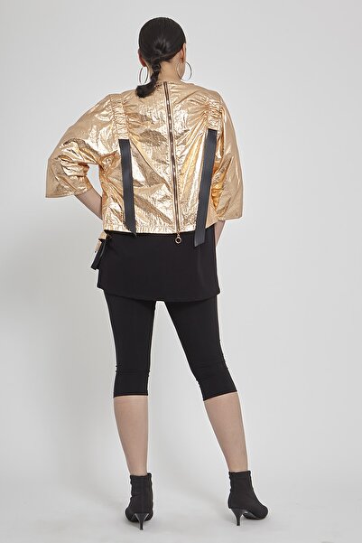 VERDA Women's Copper Black Shiny Jacket