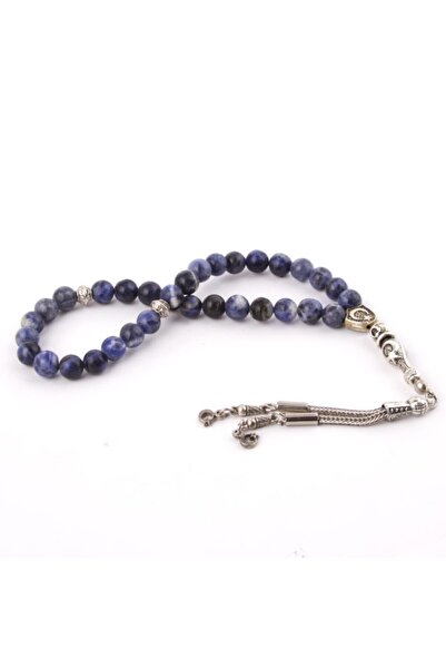 AKSESUARIM Mărgele de rugăciune din piatră naturală din sodalit autentic de 8 mm pentru bărbați