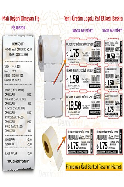DemirSoft Barkodlu Market Satış Programı (temel Paket) Aynı Gün Kurulum