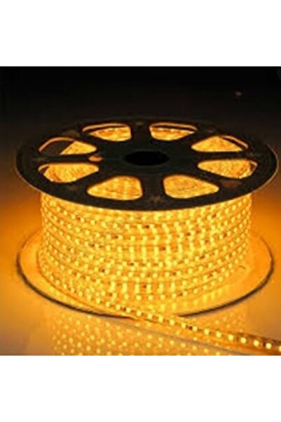 Forlife 220v Hortum Şerit Led Işık Armatür 5050 3 Çip 60 Led Amber
