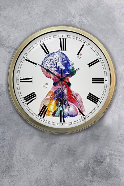 Kasva Concept هدية ساعة حائط معدنية عتيقة مقاس 40 سم