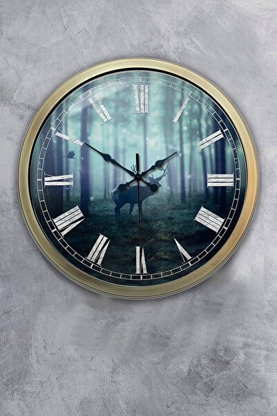 Platin Saat هدية ساعة حائط معدنية عتيقة مقاس 40 سم على شكل حيوانات