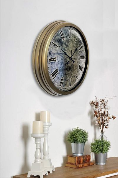 Kasva Concept Cadou 40 Cm Ceas de Perete Vintage Metal Vintage
