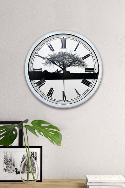 Kasva Concept 40 cm White Metal Wall Clock Wall Clock