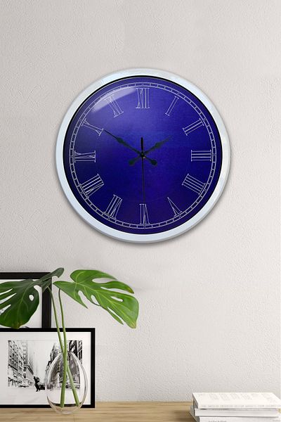 Kasva Concept Gift 40 cm White Metal Purple Wall Clock