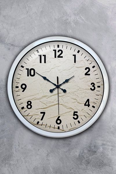 Kasva Concept Gift 40 cm White Metal Classic Wall Clock
