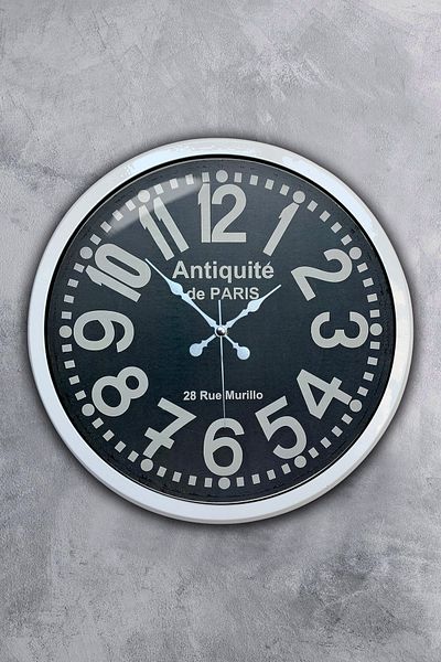 Kasva Concept Gift 40 cm White Metal Antique Wall Clock