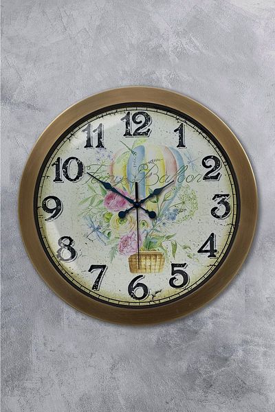 Kasva Concept Gift 36 cm Antique Metal Balloon Wall Clock
