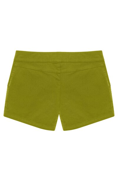 LAGRANZE Women's Chino Shorts Olive Green
