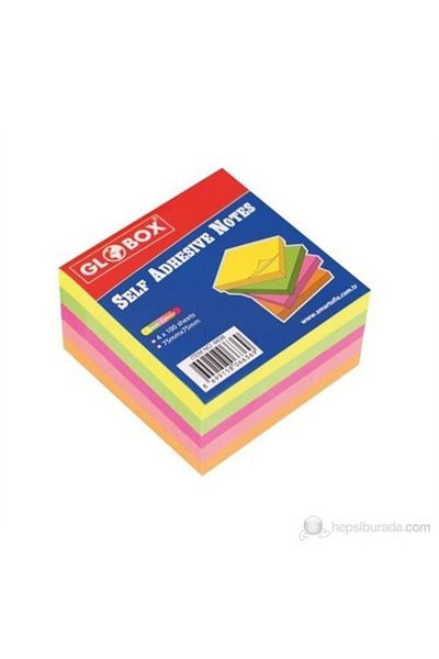 Globox 4 Colors Adhesive Note Paper Smart.6635 Pastel Colors