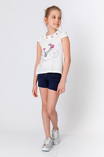 incity Girl's Navy Blue Shorts