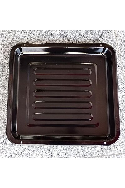 abnturk 39x34cm Emaye Fırın Tepsisi Siyah Iç Dış Yüzeyi Sağlıklı Kaliteli Çin...