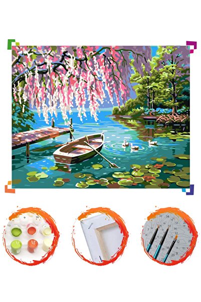 PlusHobby Sb43/fantastik Göl - Sayılarla Boyama Seti 40x50cm Tuval