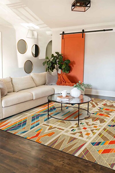 AIDA HOME Croce Kadife Desenli Pamuk Tabanlı Yıkanabilen Kaydırmaz Antibakter...