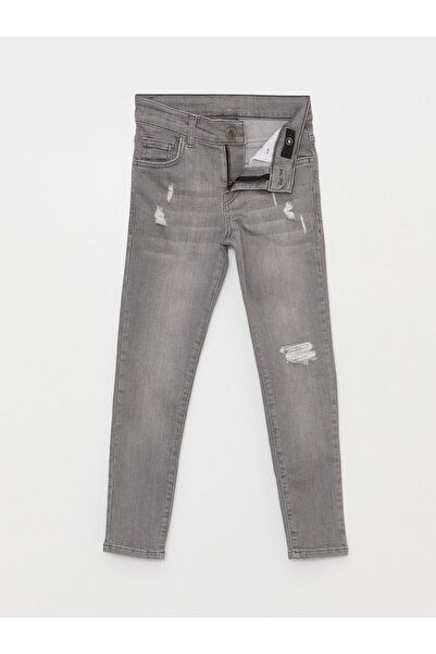 LC Waikiki Super Skinny Fit Yırtık Detaylı Erkek Çocuk Jean Pantolon