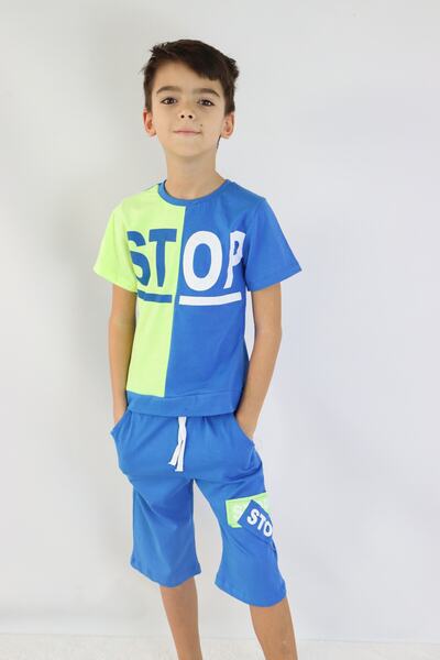 Harika KIDS Boy's Bicycle Stop εμπριμέ κοντομάνικο κοστούμι Basic Capri ηλικίας 6-9 ετών