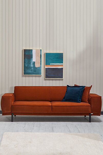 Modalife Loft Üçlü Salon&oturma Odası Kanepe - Tarçın