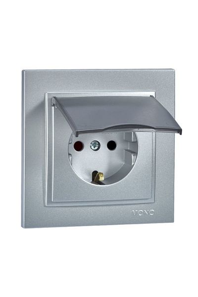 MONO 500- 002121 -118 Despina Silver Covered Grounded Socket - Frameless