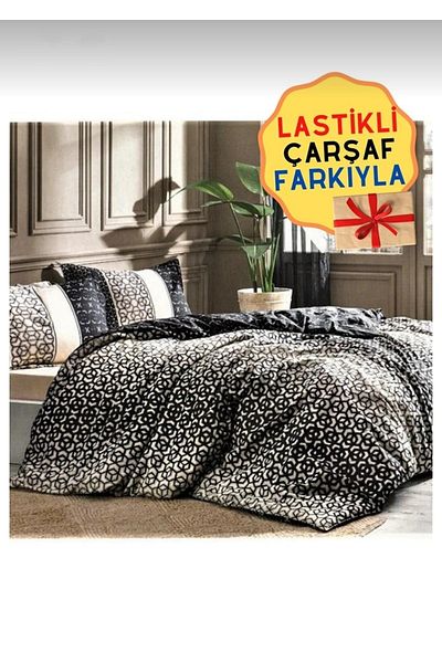 Özdilek Set cuvertură de pilota unică (cearșaf elastic) Noche Black