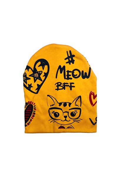 Double-Layer Combed Cotton Interlock Baby Children's Beanie (pedantic Cat)