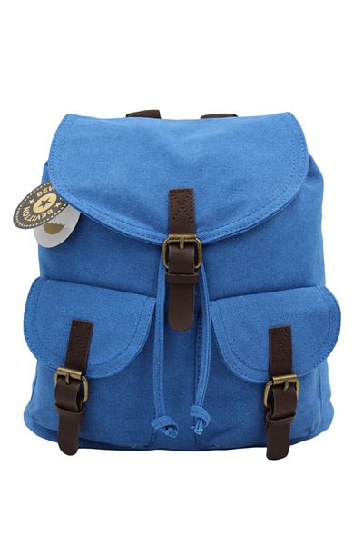 Bevitton Σακίδιο πλάτης Kanvans Fabric Unisex μεσαίου μεγέθους μπλε εισαγόμενο 5340