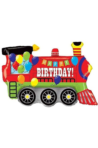 BEST PARTİ DOĞUM GÜNÜ PARTİ SÜSLERİ Train Shaped Foil Balloon 80 Cm