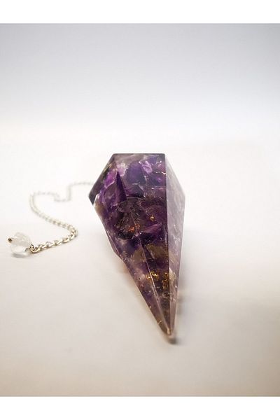 KAM Pandula (pendulum) Amethyst Stone Orgonite Pendulum