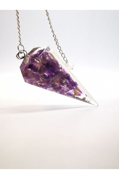 KAM Pandula (pendulum) Amethyst Stone Orgonite Pendulum