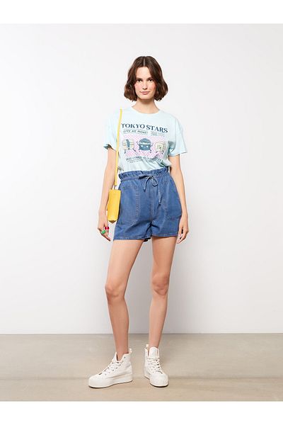 LC Waikiki Pantaloni drepți Rodeo Jean, cu talie elastică