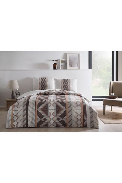 Taç Double Ranforce Duvet Cover Set Ferlin Brown Emh