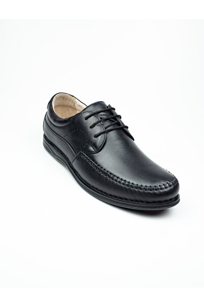 Voyager 3236 Великий розмір Чорні шкіряні чоловічі повсякденні черевики