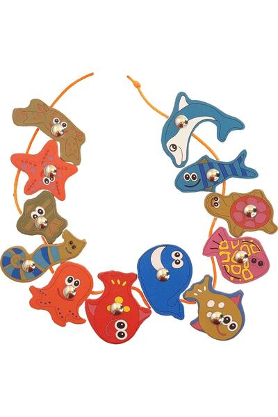 MYD OYUNCAK Educational Wooden Magnetic Fishing Game