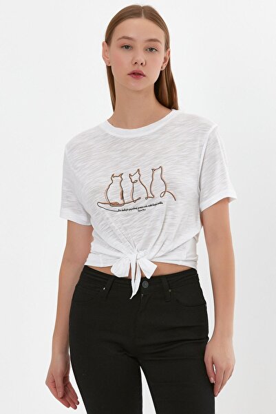 ALEXANDERGARDI Μπλουζάκι με στάμπα με κορδόνια (b22-24300)