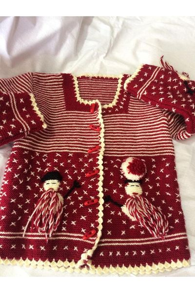 Papatyam Hand Knitted Baby Cardigan Handcrafted