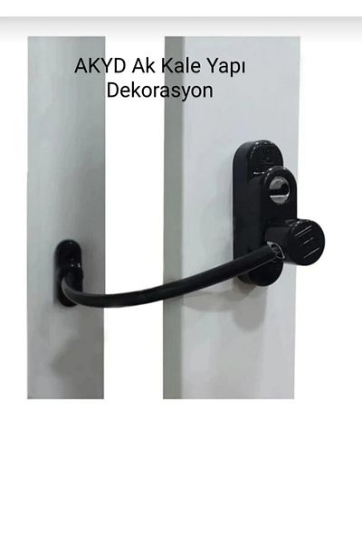 AKYD AK KALE YAPI DEKORASYON Akyd Kidmix Pvc - Child Safety Door with Metal Rope, Black, 1 Piece