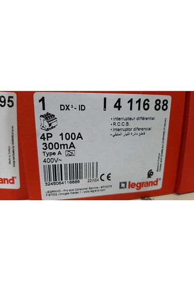 Legrand 4X100A 300Ma Residual Current Relay