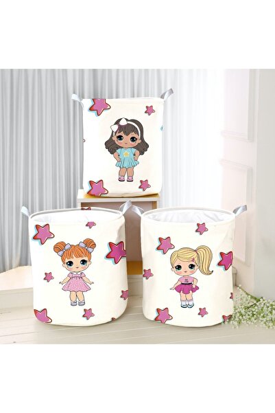 instababyrooms Dijital Baskılı Çok Amaçlı Üçlü Sepet Model 020