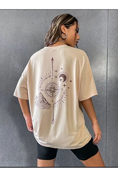 BENROMA Μπλουζάκι Unisex Oversize με Πυξίδα