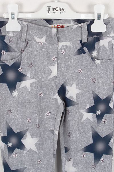 incity Girl's Star Patterned Navy Blue Trousers