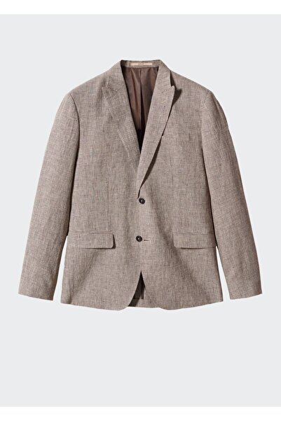 MANGO Man %100 Keten Kumaş Blazer Ceket