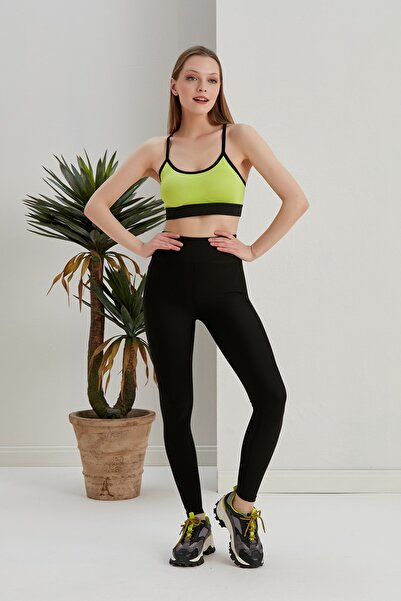 Dream Style Ženske crne ronilačke Sa džepovima sportske tajice sa patentnim z...