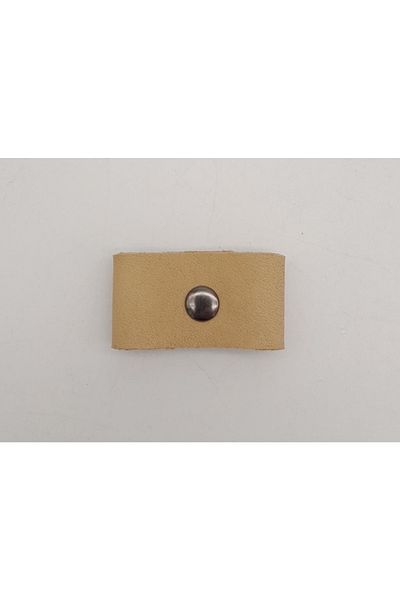 angel çanta aksesuar Raw Natural Color Genuine Leather Gather Smoked Metal